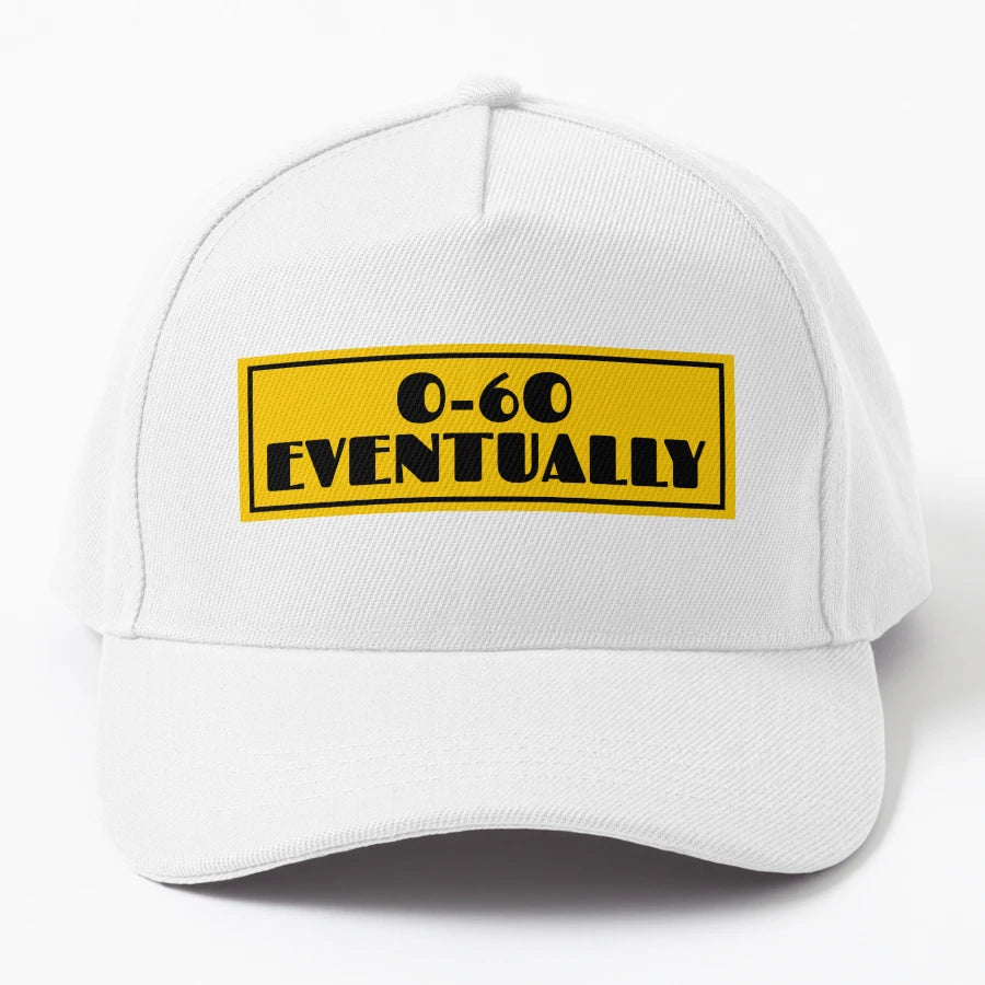 0 60 Eventually Decal Humour Bumper Car Speed Trucker Hat - Snapback, Trucker Hat, Dad Hat, Denim Baseball Cap