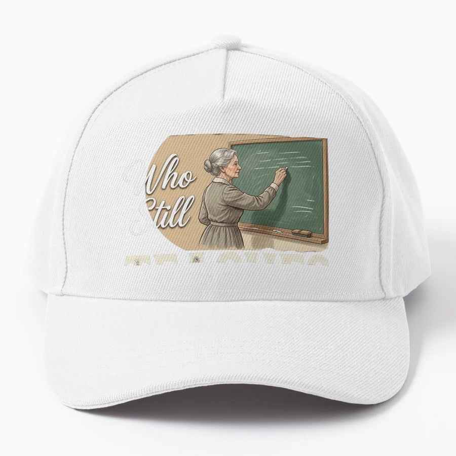 Never Underestimate Who Still Teaches Her New Era Snapback - Snapback, Trucker Hat, Dad Hat, Denim Baseball Cap