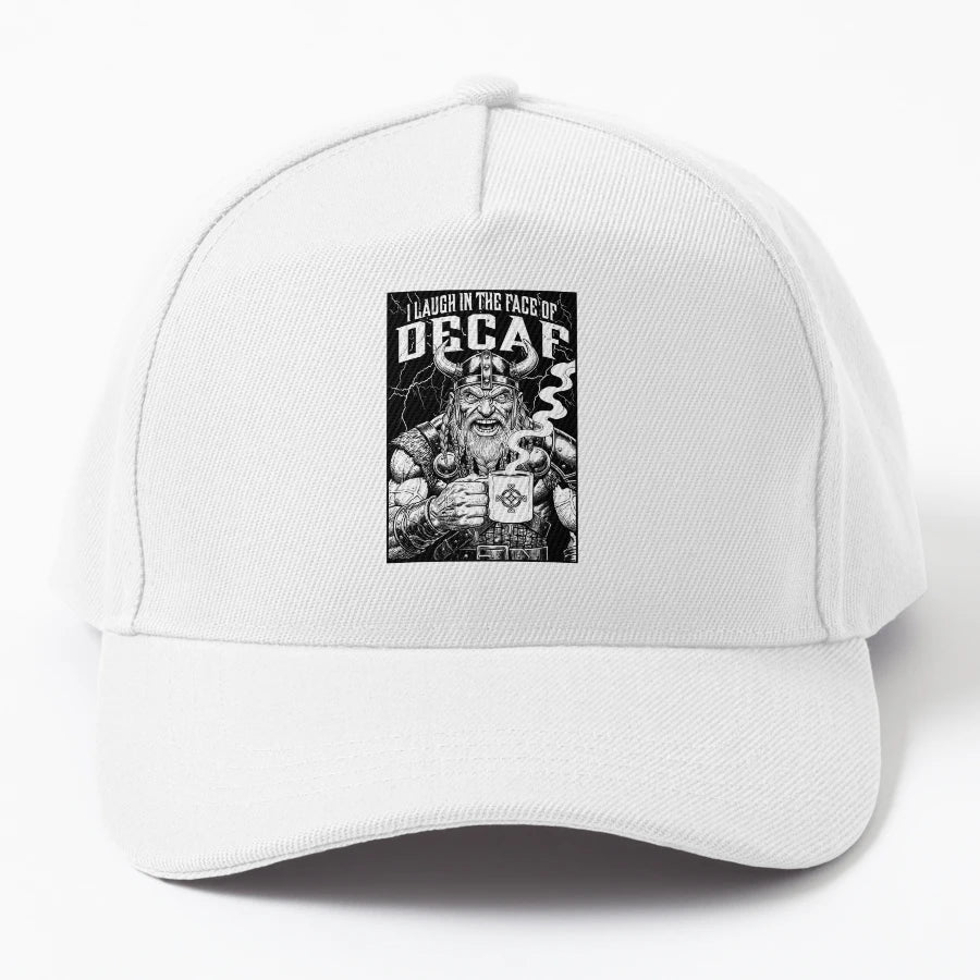 Funny Viking Coffee Lover Laugh Decaf New Era Snapback - Snapback, Trucker Hat, Dad Hat, Denim Baseball Cap
