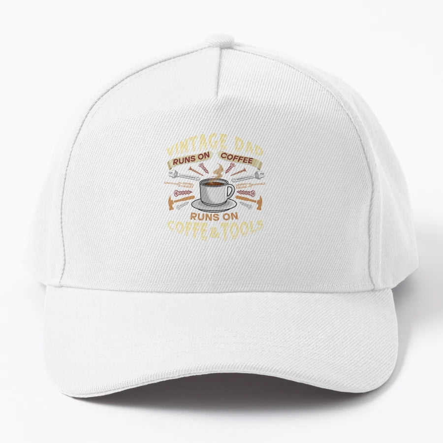 Fathers Day Gift Runs Coffee And Tools OTTO Dad Hat - Premiu - Snapback, Trucker Hat, Dad Hat, Denim Baseball Cap