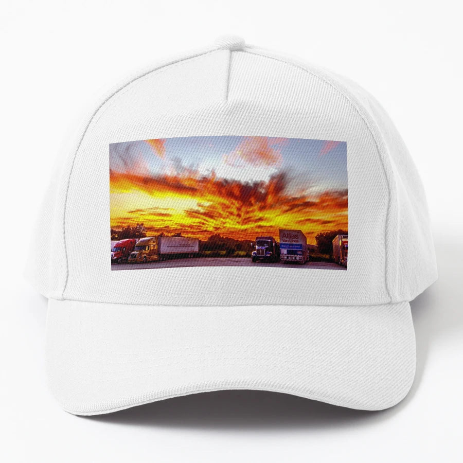 Fire Sky New Era Snapback - Distressed Low-Profile Design - Snapback, Trucker Hat, Dad Hat, Denim Baseball Cap