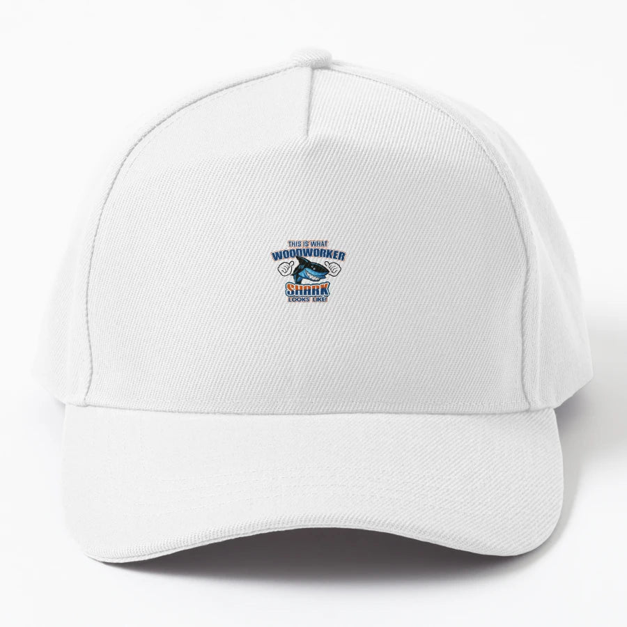 Woodworker Shark Denim Baseball Cap - Premium Outdoor Ready - Snapback, Trucker Hat, Dad Hat, Denim Baseball Cap
