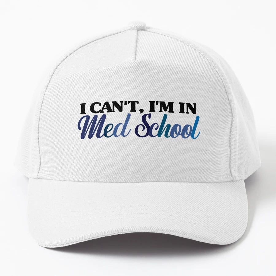 I Cant Im Med School Funny Medical Student OTTO Dad Hat - Snapback, Trucker Hat, Dad Hat, Denim Baseball Cap