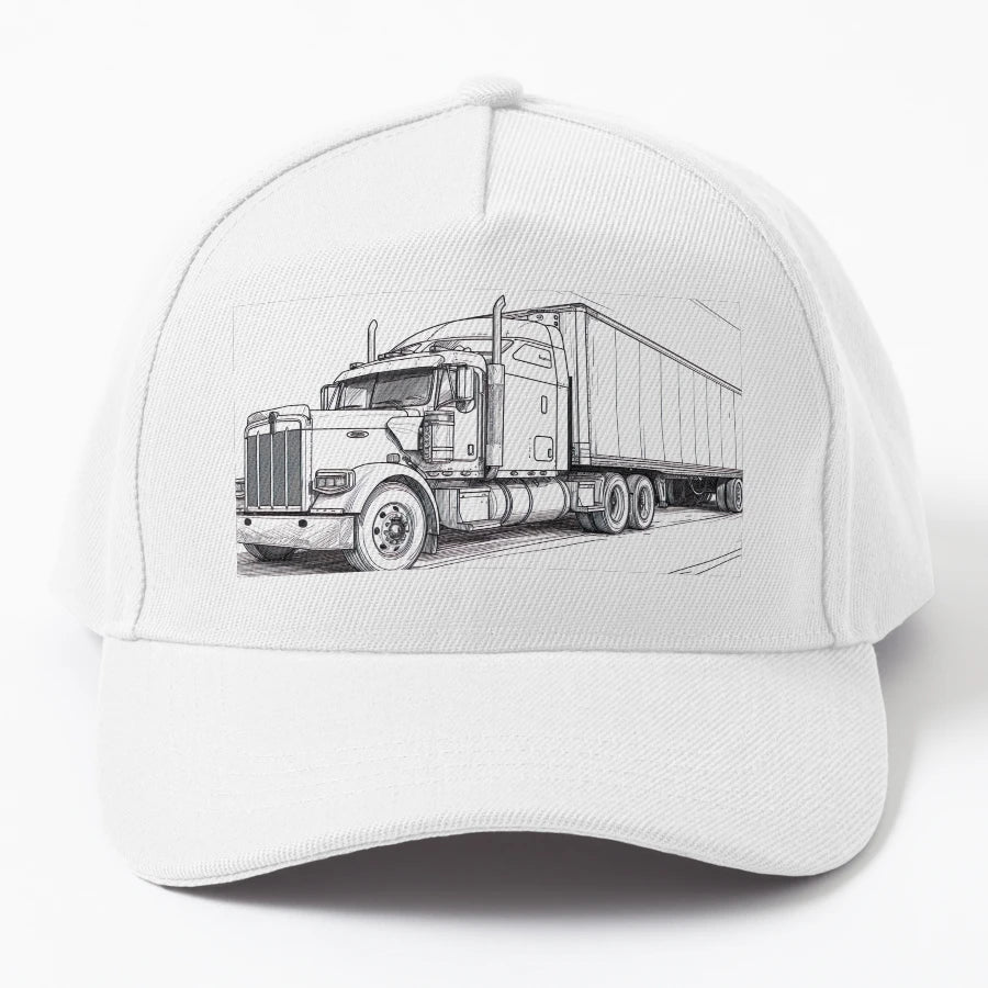 Minimalist Line Truck OTTO Dad Hat - Exclusive Embroidered - Snapback, Trucker Hat, Dad Hat, Denim Baseball Cap