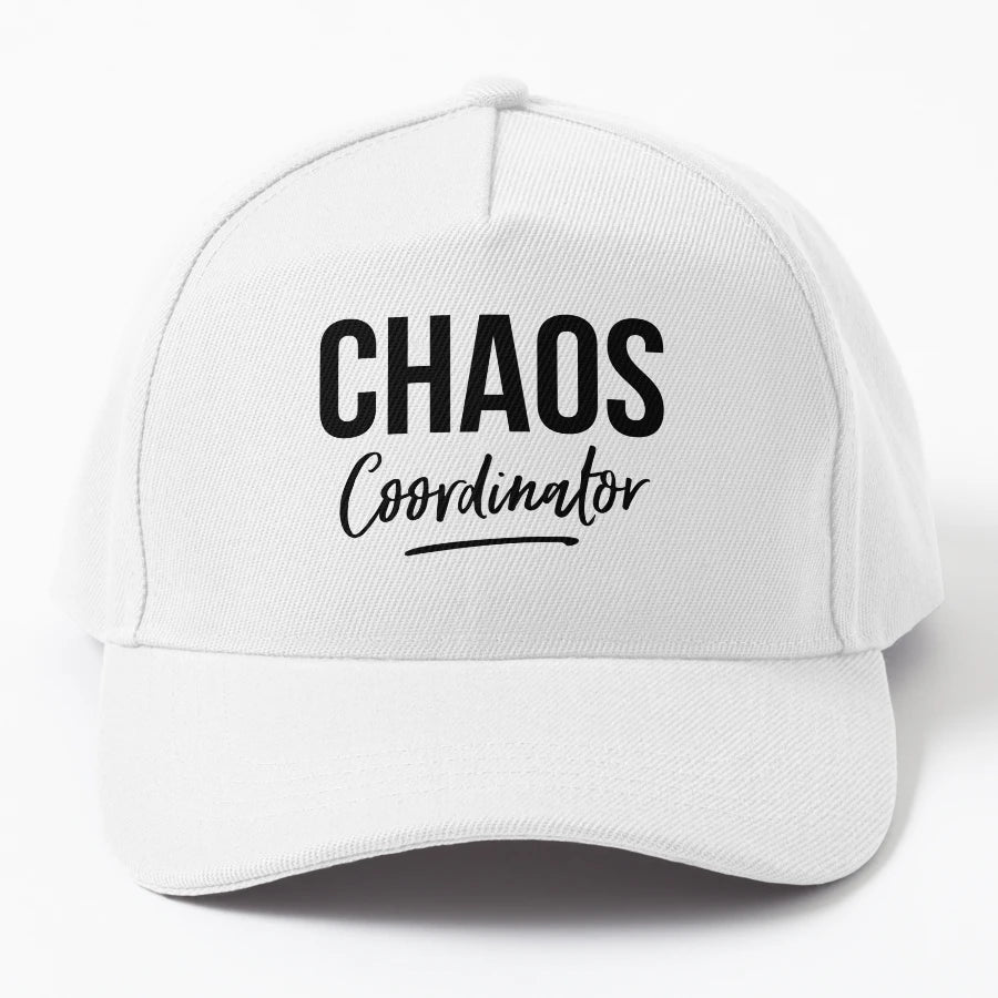 Chaos Coordinator Funny Mom Childcare Denim Baseball Cap - Snapback, Trucker Hat, Dad Hat, Denim Baseball Cap