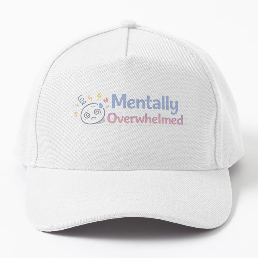 Mentally Overwhelmed Stress Burnout OTTO Dad Hat - 6-Panel - Snapback, Trucker Hat, Dad Hat, Denim Baseball Cap