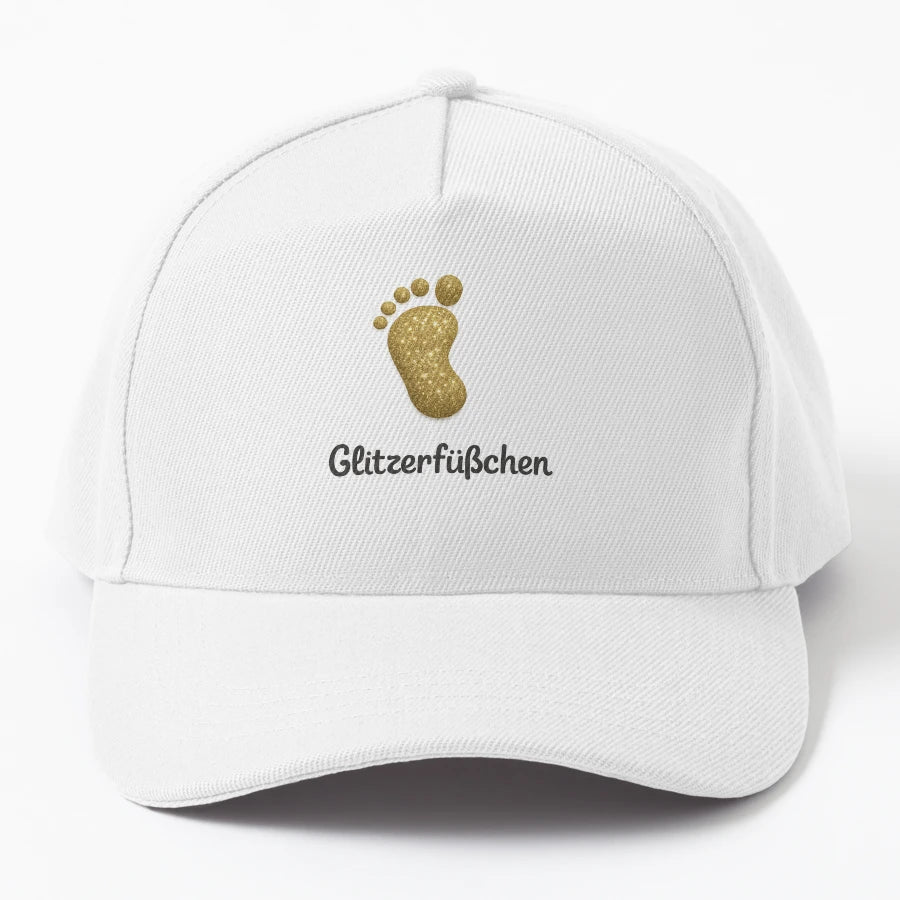 Glittery Feet Golden Baby Foot Glitter New Era Snapback - Snapback, Trucker Hat, Dad Hat, Denim Baseball Cap