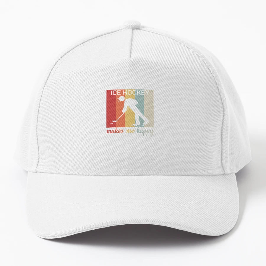 Ice Hockey Happiness Coach Team Gift T Shirt Trucker Hat - Snapback, Trucker Hat, Dad Hat, Denim Baseball Cap