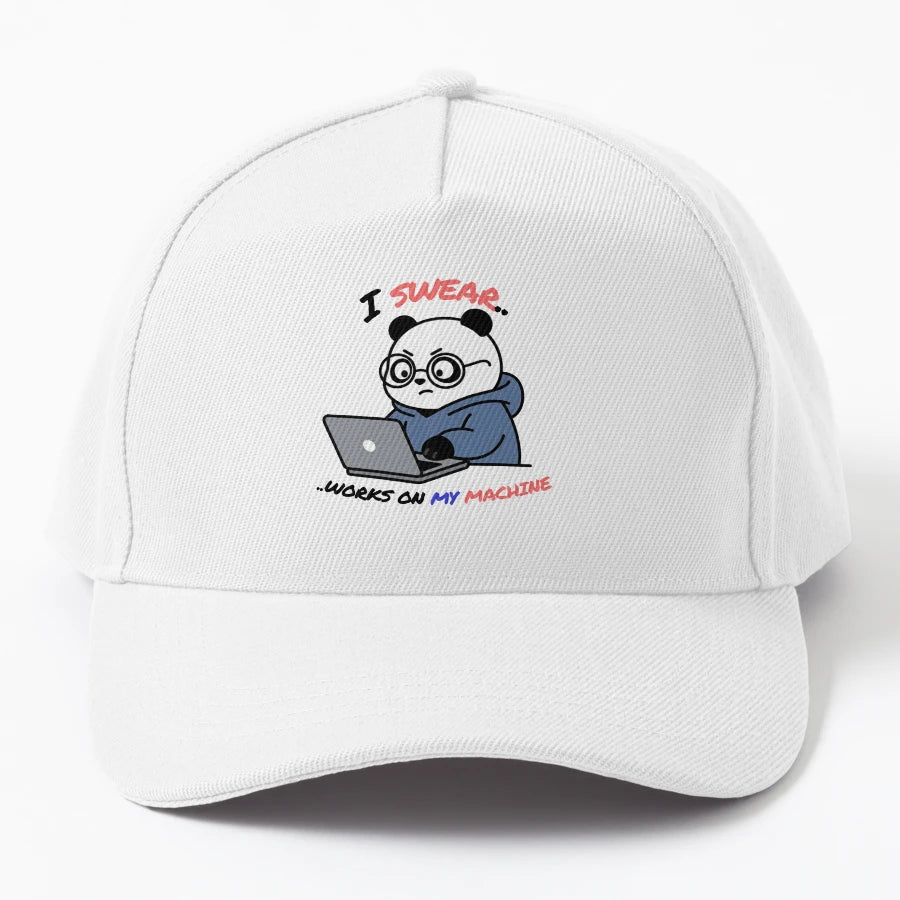 I Swear It Works My Machine Funny Developer Trucker Hat - Snapback, Trucker Hat, Dad Hat, Denim Baseball Cap