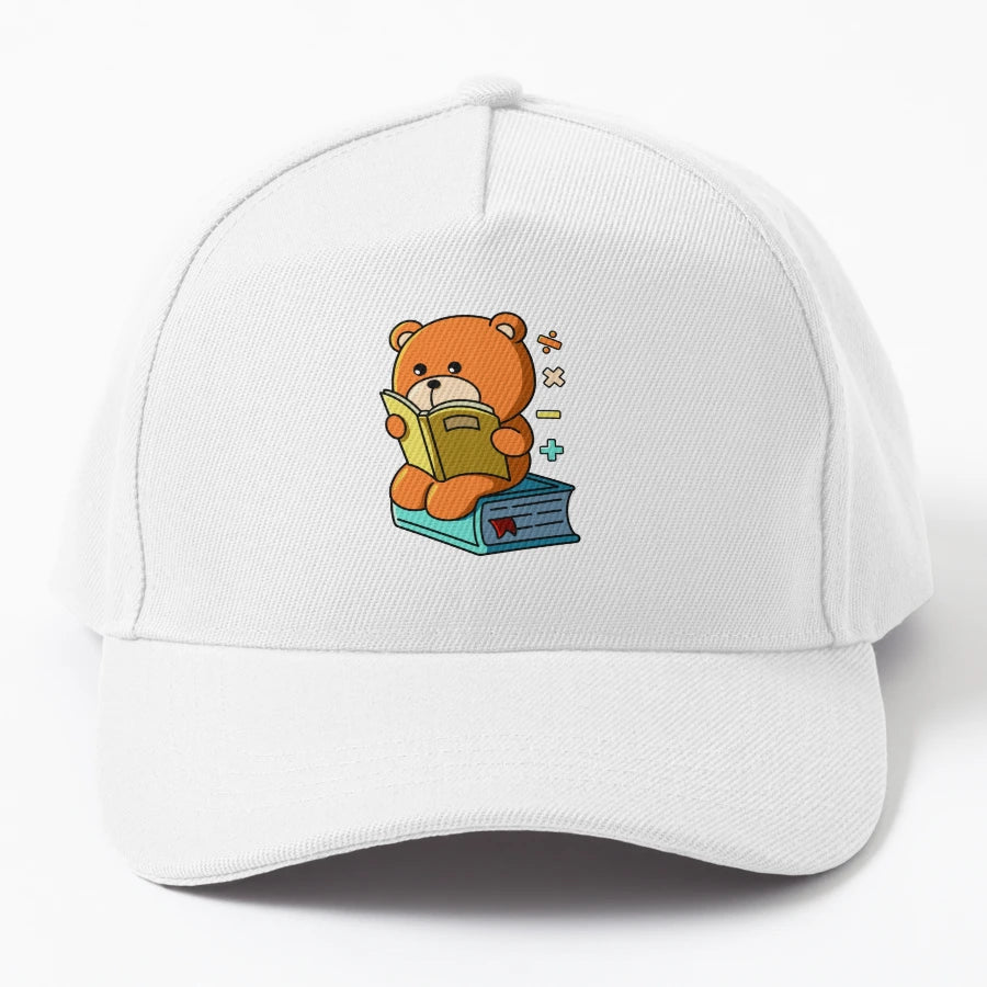 Math Whiz Bear Cute Study Time Character New Era Snapback - Snapback, Trucker Hat, Dad Hat, Denim Baseball Cap