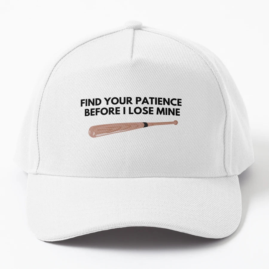 Find Your Patience Before I Lose Mine New Era Snapback - Snapback, Trucker Hat, Dad Hat, Denim Baseball Cap