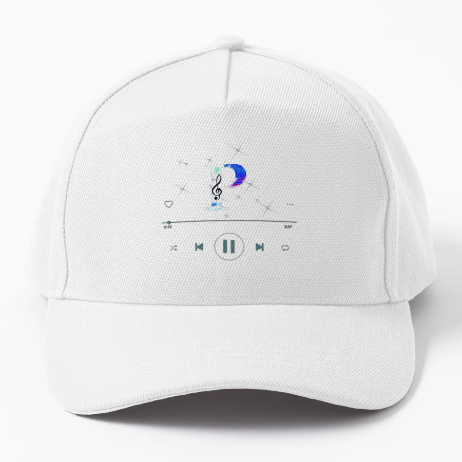 P Letter Music OTTO Dad Hat - Low-Profile Fit - Snapback, Trucker Hat, Dad Hat, Denim Baseball Cap