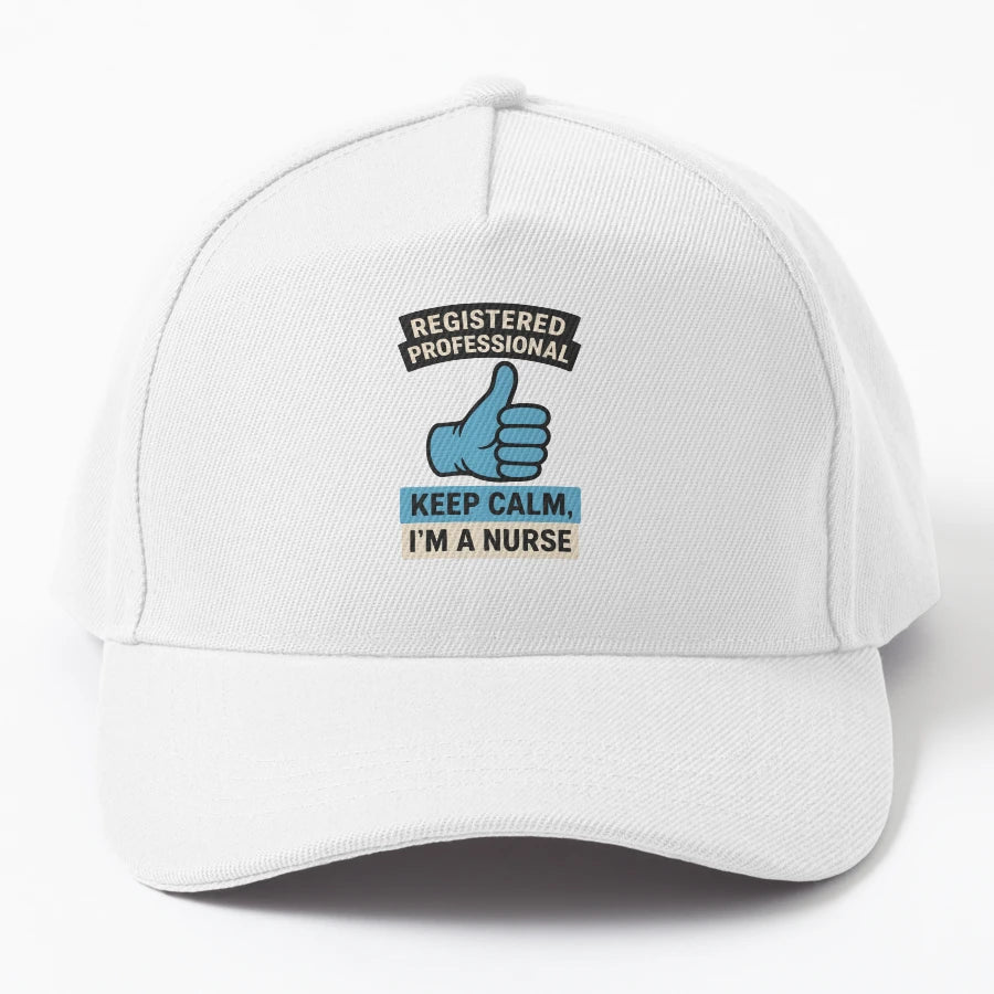 Registered Professional Keep Calm Im Nurse New Era Snapback - Snapback, Trucker Hat, Dad Hat, Denim Baseball Cap