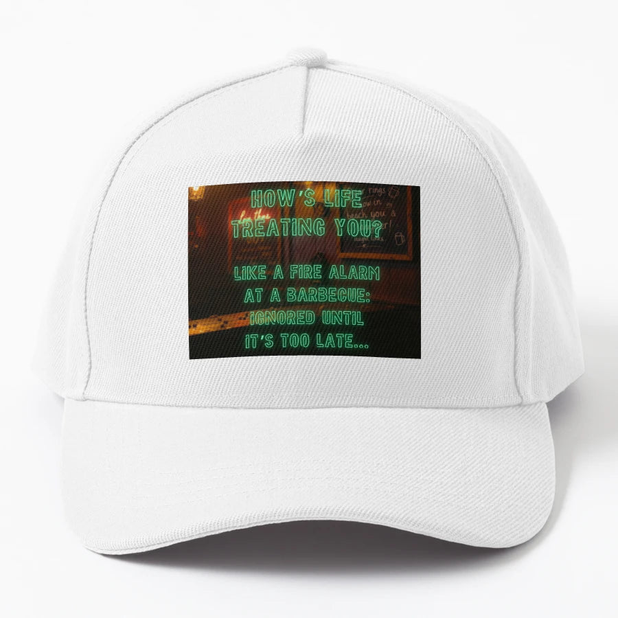 Hows Life Treating You Like Fire Alarm Bbq New Era Snapback - Snapback, Trucker Hat, Dad Hat, Denim Baseball Cap