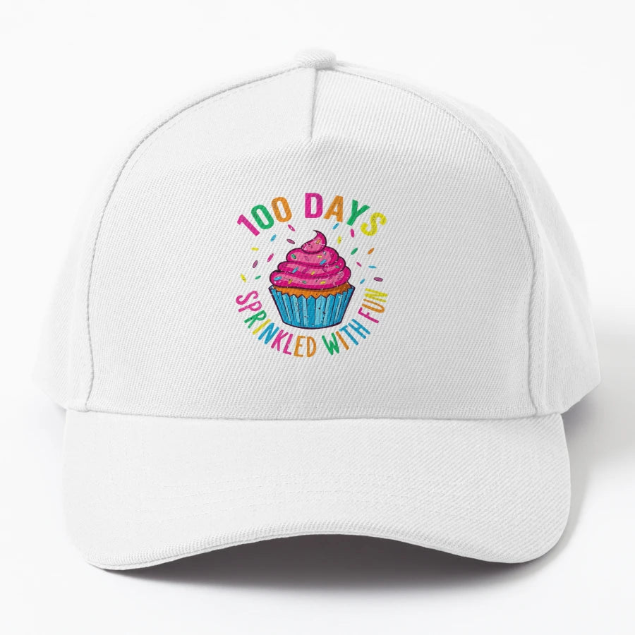 100 Days Sprinkled Fun Cupcake 100Th Day New Era Snapback - Snapback, Trucker Hat, Dad Hat, Denim Baseball Cap