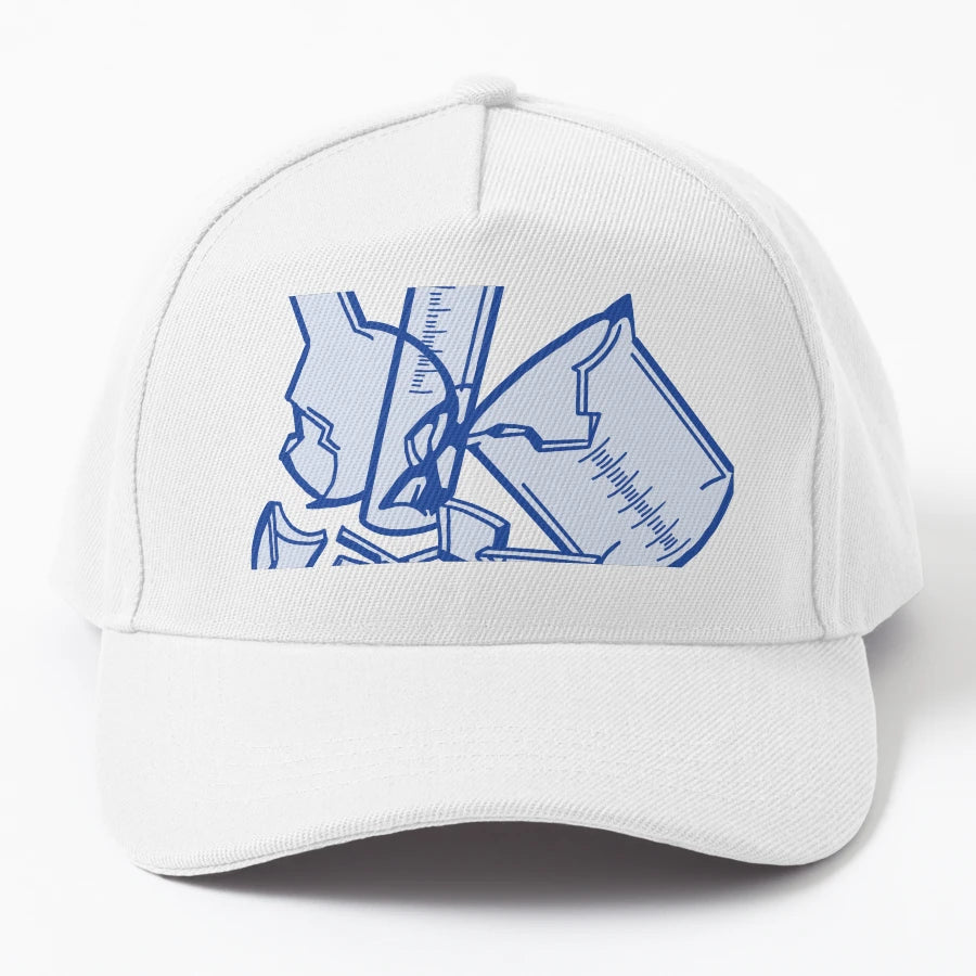 Broken Glass OTTO Dad Hat - Structured Embroidered Art - Snapback, Trucker Hat, Dad Hat, Denim Baseball Cap