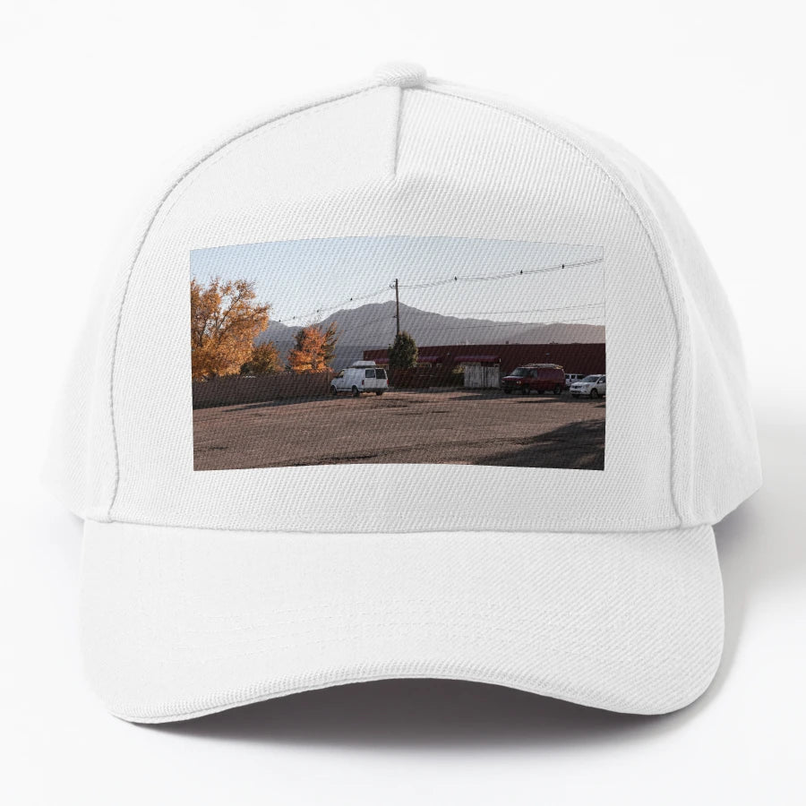 Boulder Colorado Mountain Landscape View Denim Baseball Cap - Snapback, Trucker Hat, Dad Hat, Denim Baseball Cap