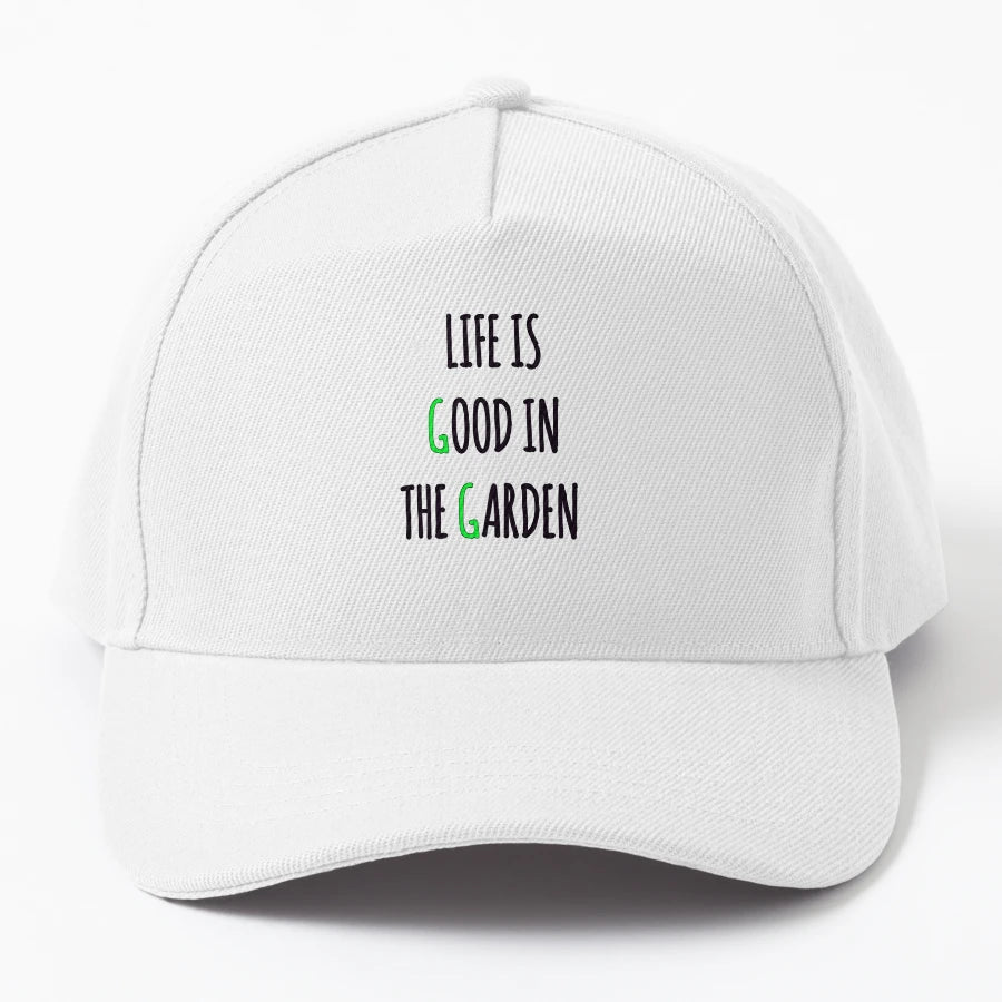 Life Is Good Garden T Shirt New Era Snapback - Distressed - Snapback, Trucker Hat, Dad Hat, Denim Baseball Cap