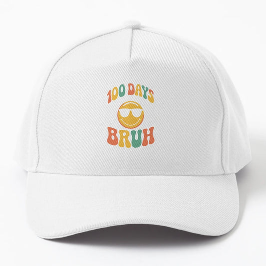 100 Days School 100Th Day School Denim Baseball Cap - Unique - Snapback, Trucker Hat, Dad Hat, Denim Baseball Cap