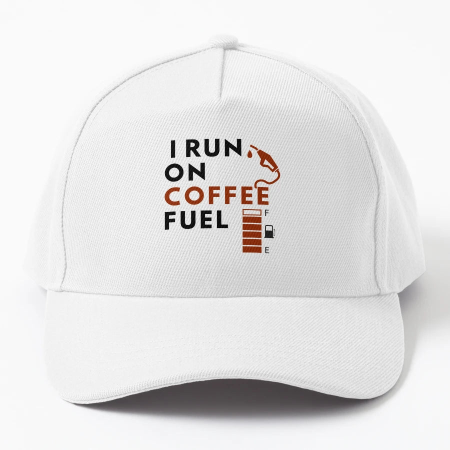 I Run Coffee Fuel New Era Snapback - Distressed Look - Snapback, Trucker Hat, Dad Hat, Denim Baseball Cap
