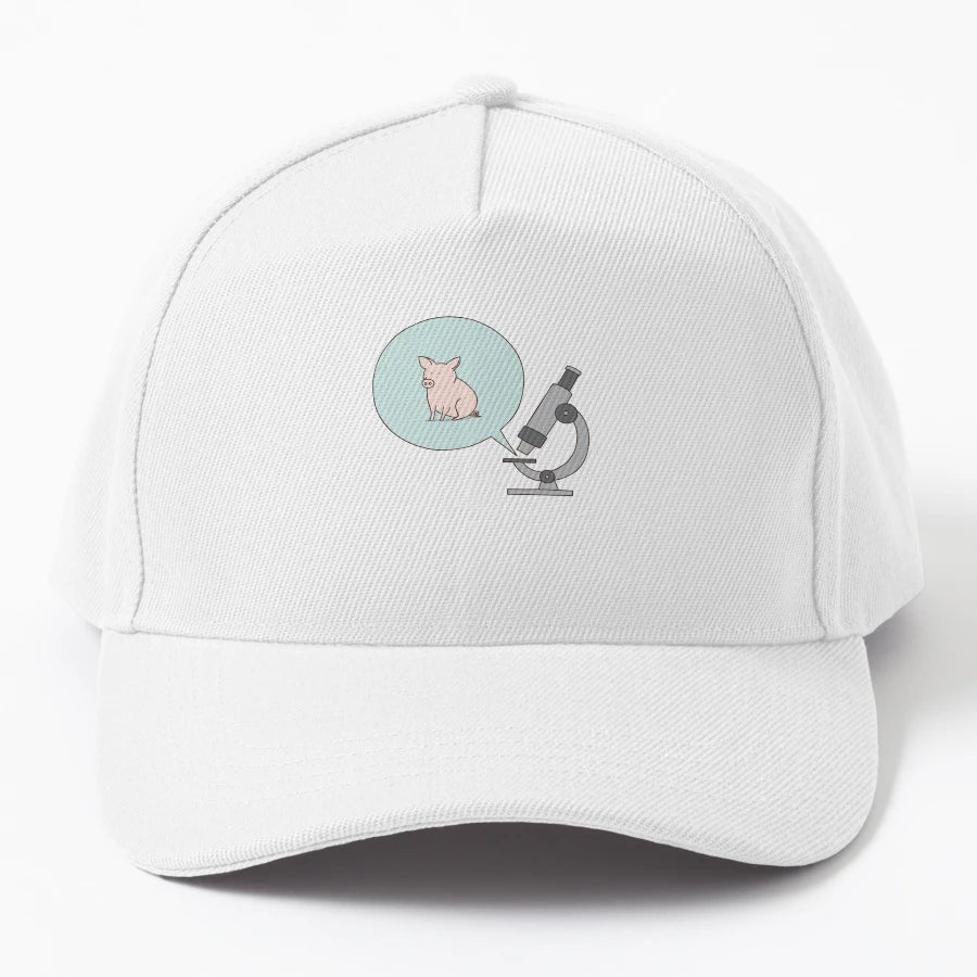 Microscopig Denim Baseball Cap - Vintage Aesthetic Premium - Snapback, Trucker Hat, Dad Hat, Denim Baseball Cap
