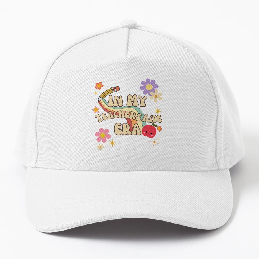 My Teachers Aide Era Denim Baseball Cap - Unstructured - Snapback, Trucker Hat, Dad Hat, Denim Baseball Cap
