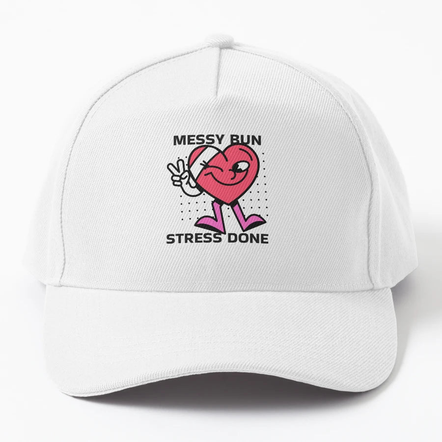 Messy Bun Stress Done New Era Snapback - Distressed Look - Snapback, Trucker Hat, Dad Hat, Denim Baseball Cap