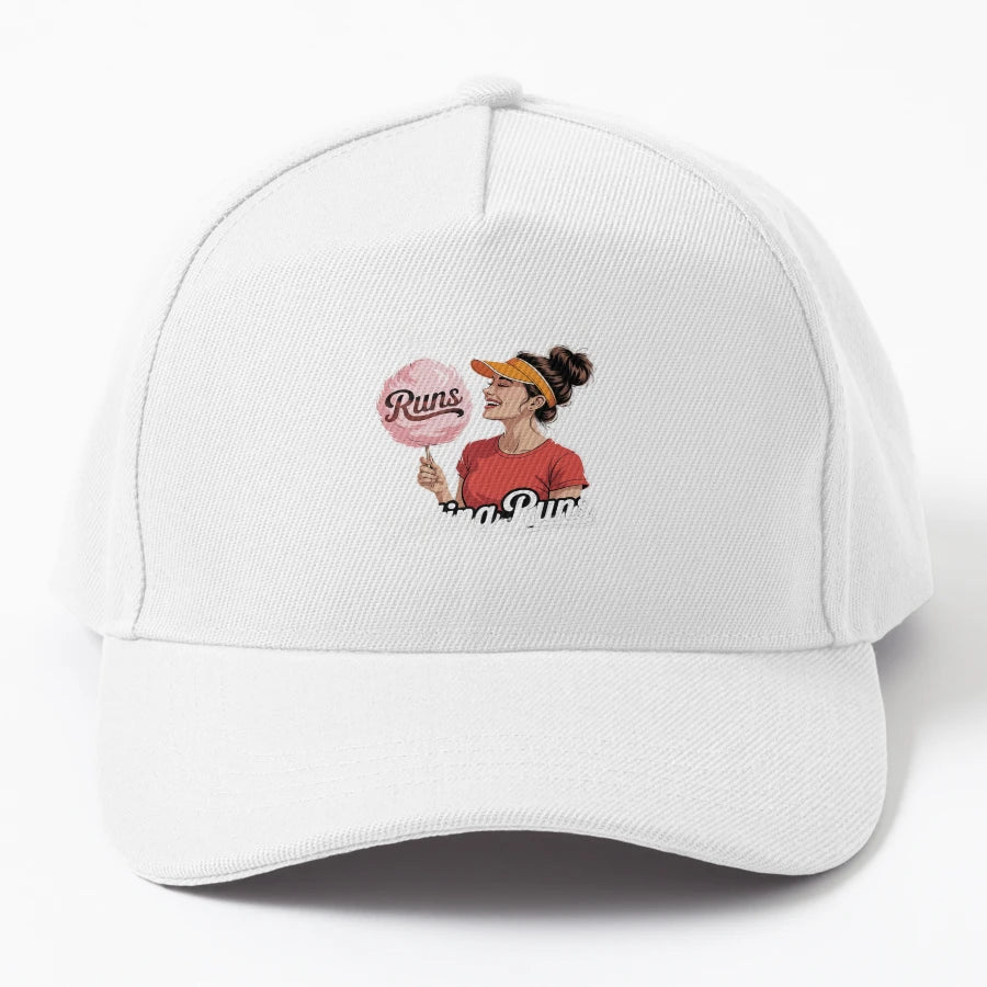 Messy Bun Getting Runs Novelty Cotton Denim Baseball Cap - Snapback, Trucker Hat, Dad Hat, Denim Baseball Cap
