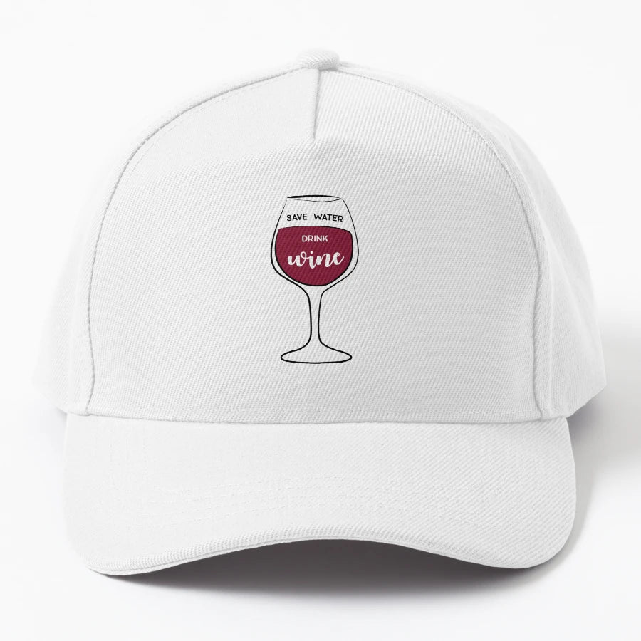 Funny Notice Save Water Drink Wine Trucker Hat - Vintage - Snapback, Trucker Hat, Dad Hat, Denim Baseball Cap