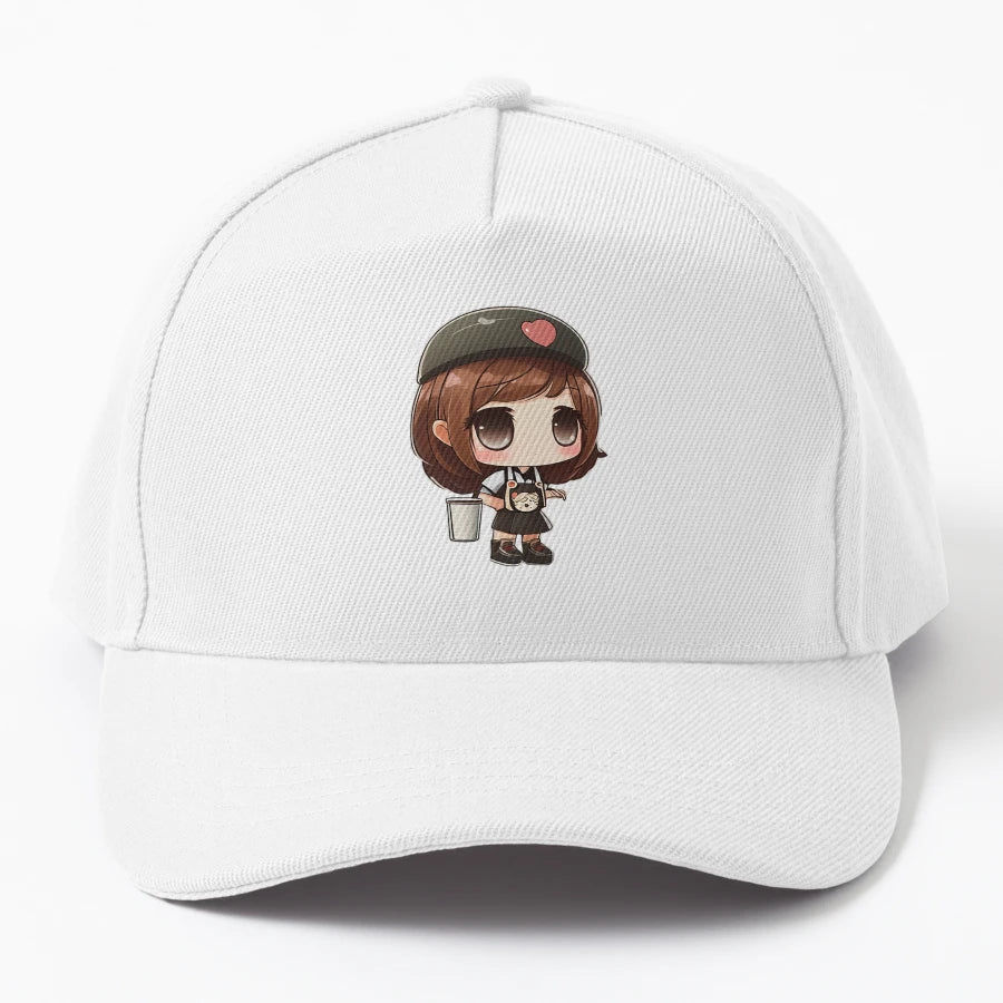 Latte Love Chibi Barista Collection OTTO Dad Hat - Classic - Snapback, Trucker Hat, Dad Hat, Denim Baseball Cap