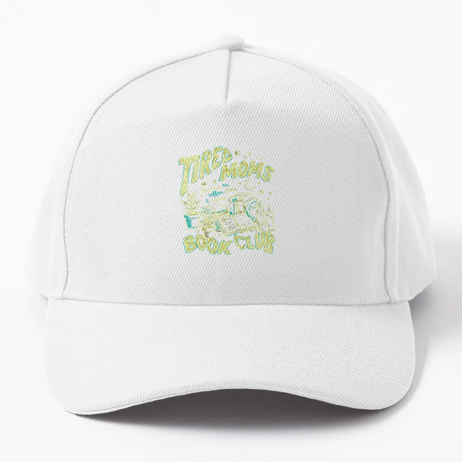 Tired Moms Book Running Coffee Chaos Denim Baseball Cap - Snapback, Trucker Hat, Dad Hat, Denim Baseball Cap