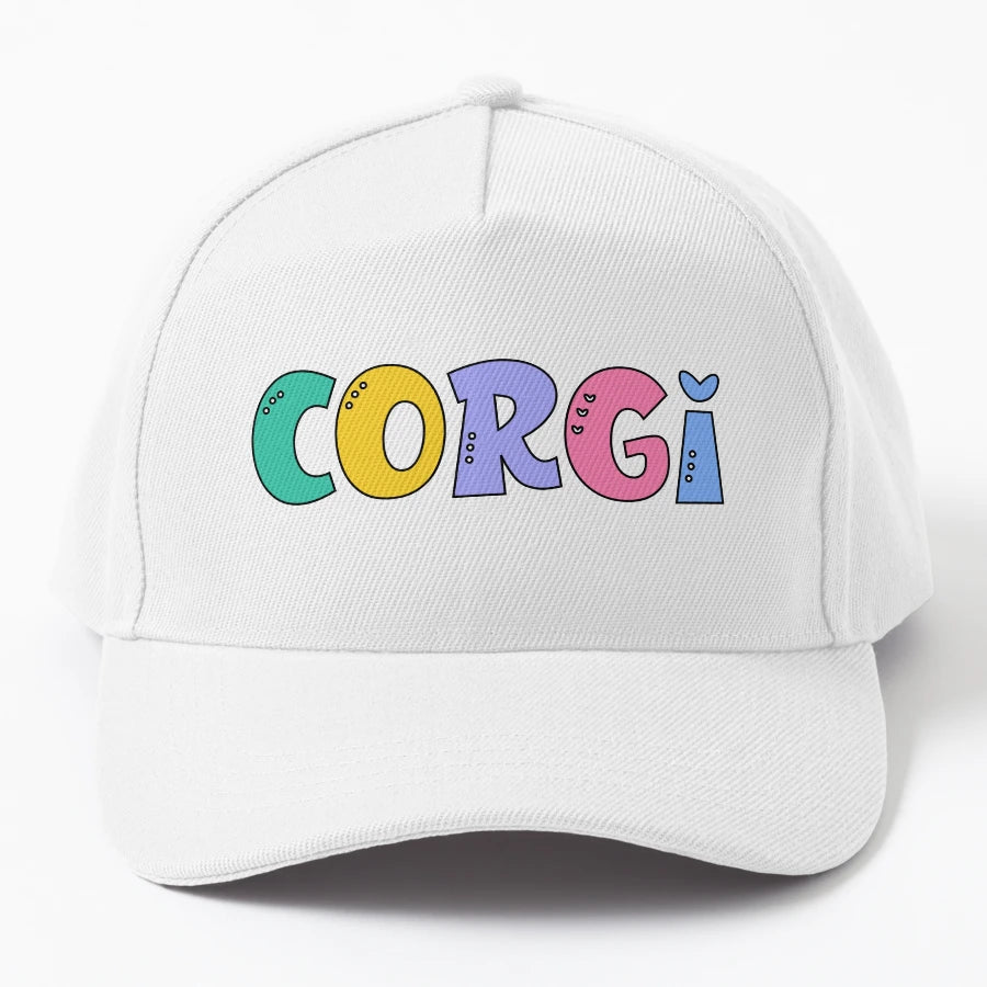 Corgi Colorful Trucker Hat - Classic Cap - Snapback, Trucker Hat, Dad Hat, Denim Baseball Cap