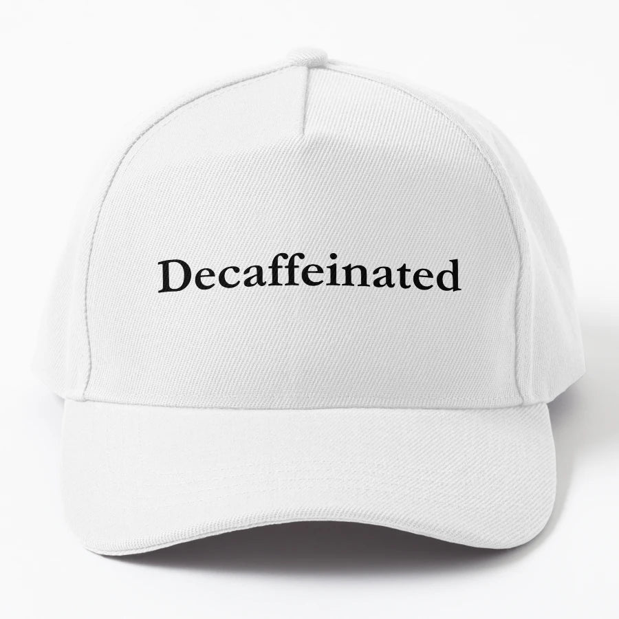 Decaffeinated Black Denim Baseball Cap - Breathable Mesh - Snapback, Trucker Hat, Dad Hat, Denim Baseball Cap