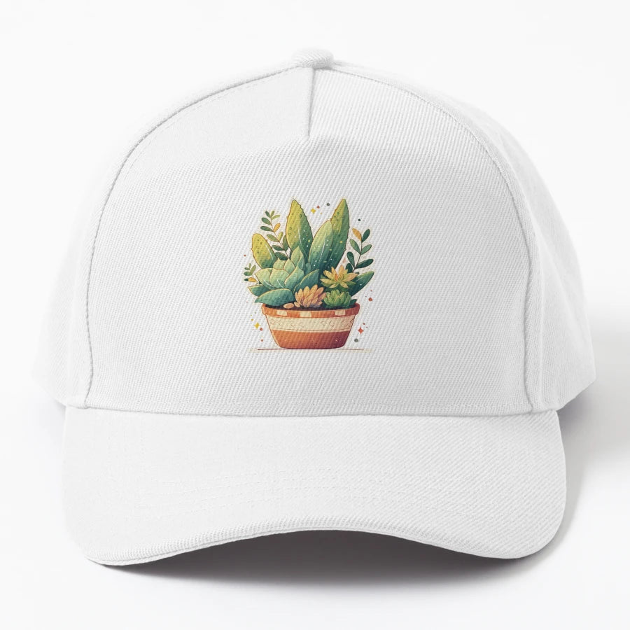 Cue Succulent Cacti New Era Snapback - Premium Custom - Snapback, Trucker Hat, Dad Hat, Denim Baseball Cap