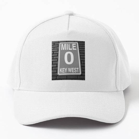 0 Miles To Key West Sign Kest West Florida New Era Snapback - Snapback, Trucker Hat, Dad Hat, Denim Baseball Cap