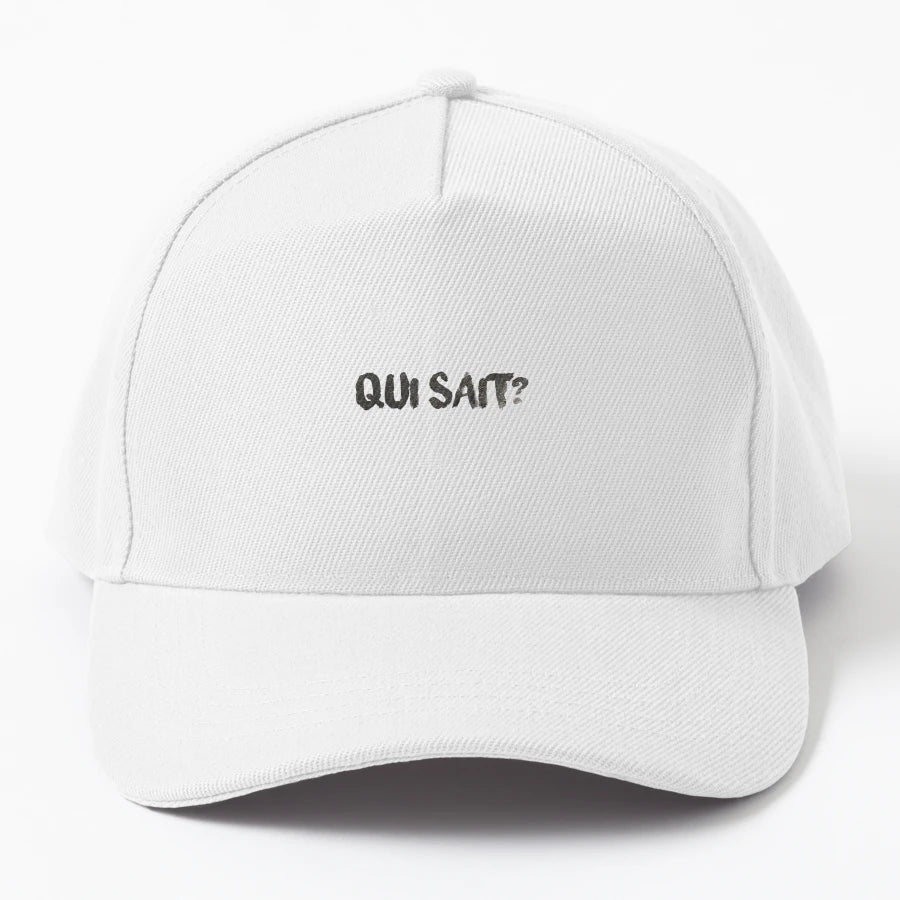 Qui Sait Denim Baseball Cap - Distressed Custom Crafted - Snapback, Trucker Hat, Dad Hat, Denim Baseball Cap