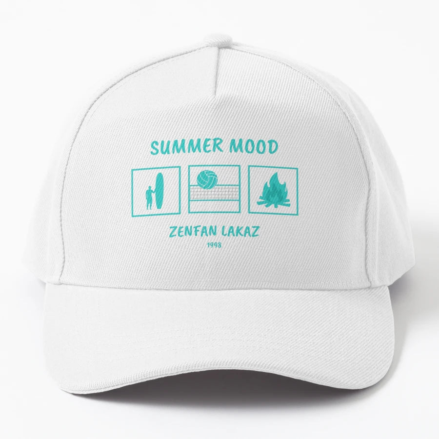 Summer Mood OTTO Dad Hat - Distressed Low-Profile Design - Snapback, Trucker Hat, Dad Hat, Denim Baseball Cap