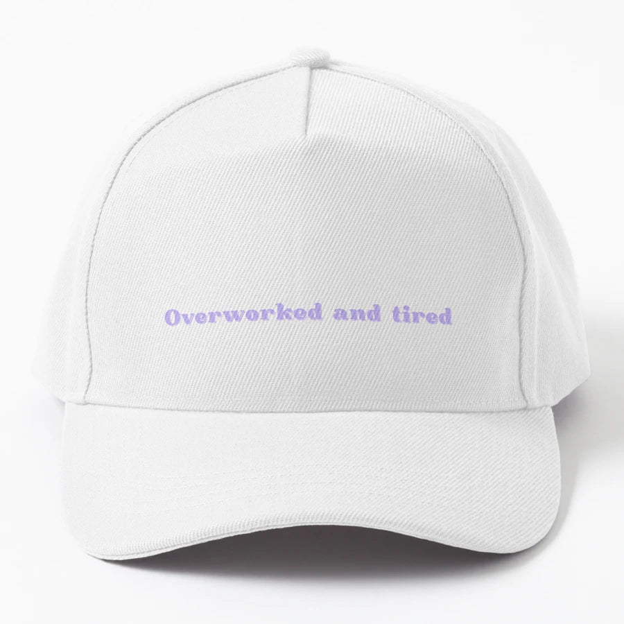 Overworked And Tired Trucker Hat - Classic Cap - Snapback, Trucker Hat, Dad Hat, Denim Baseball Cap