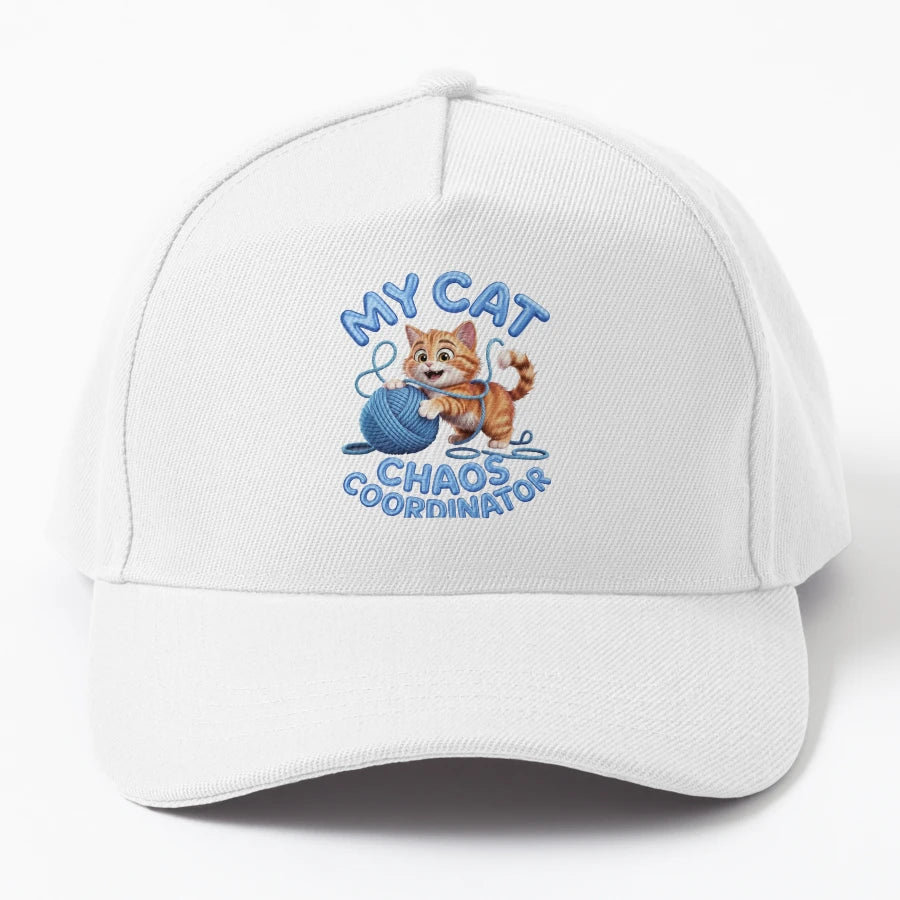 My Cat Chaos Coordinator Cat Owner Funny New Era Snapback - Snapback, Trucker Hat, Dad Hat, Denim Baseball Cap