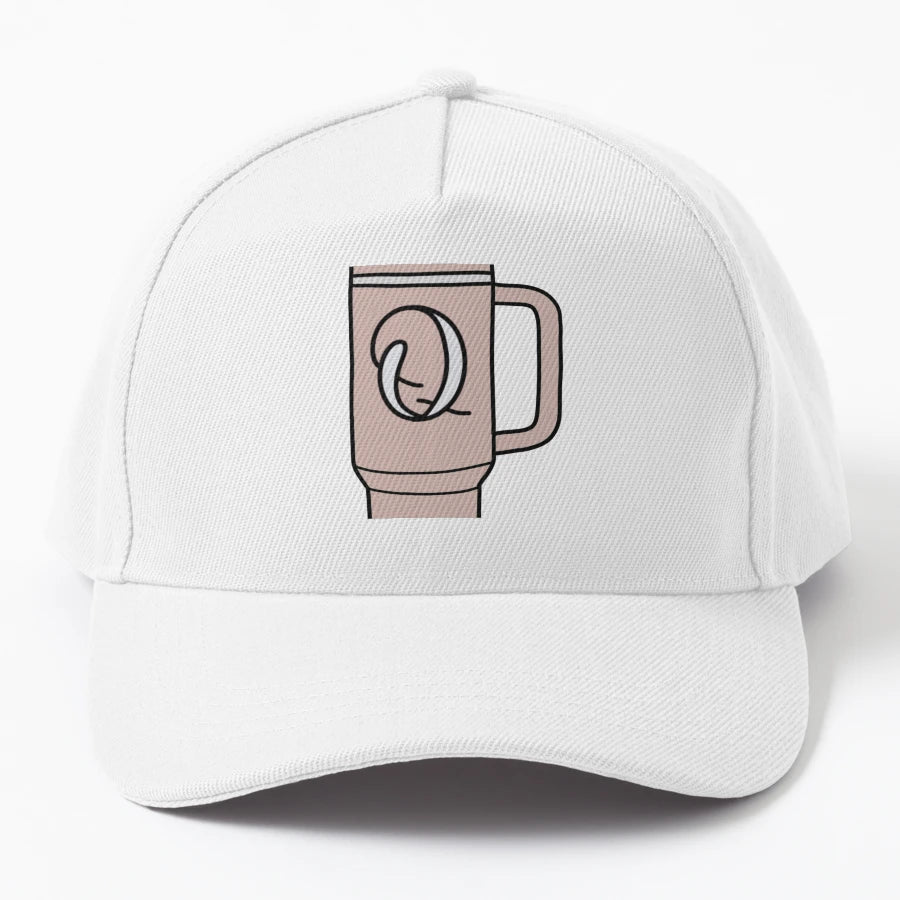 Letter Q Stanley Cup Denim Baseball Cap - Adjustable Fit - Snapback, Trucker Hat, Dad Hat, Denim Baseball Cap