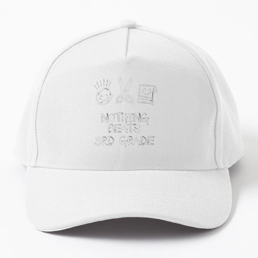 Copy Nothing Beats 3Rd Grade Funny Back Denim Baseball Cap - Snapback, Trucker Hat, Dad Hat, Denim Baseball Cap