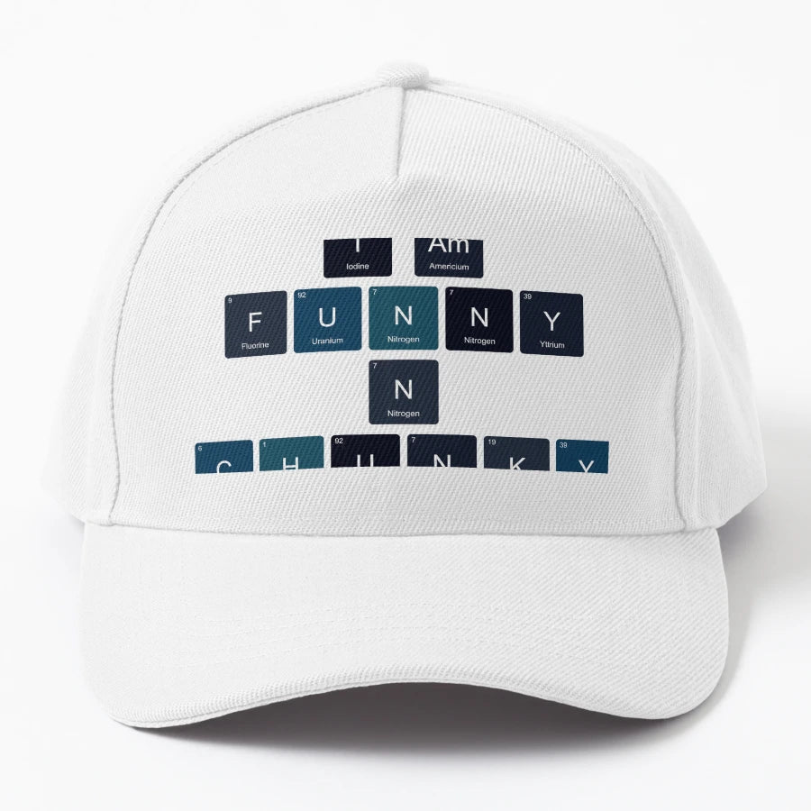 Periodic Table I Am Funny N Chunky New Era Snapback - Distre - Snapback, Trucker Hat, Dad Hat, Denim Baseball Cap