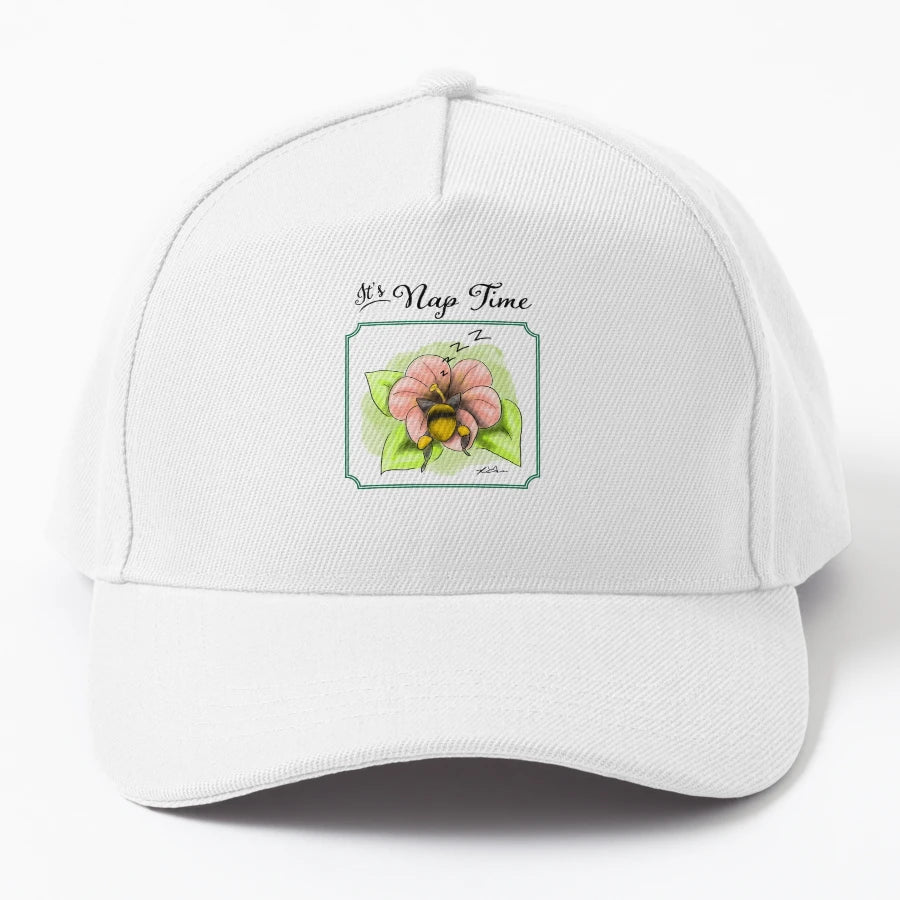 Its Nap Time Napping Bees Flowers New Era Snapback - 6-Panel - Snapback, Trucker Hat, Dad Hat, Denim Baseball Cap