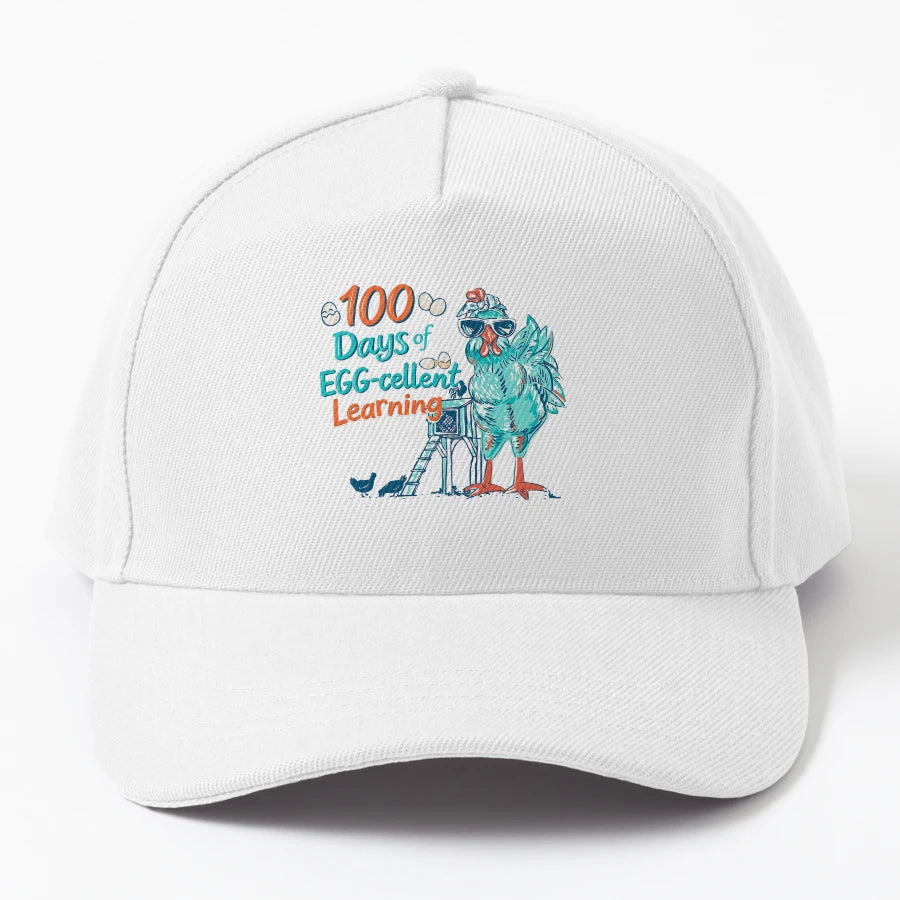 100 Days Egg Stra Smarter Teacher 100Th New Era Snapback - Snapback, Trucker Hat, Dad Hat, Denim Baseball Cap