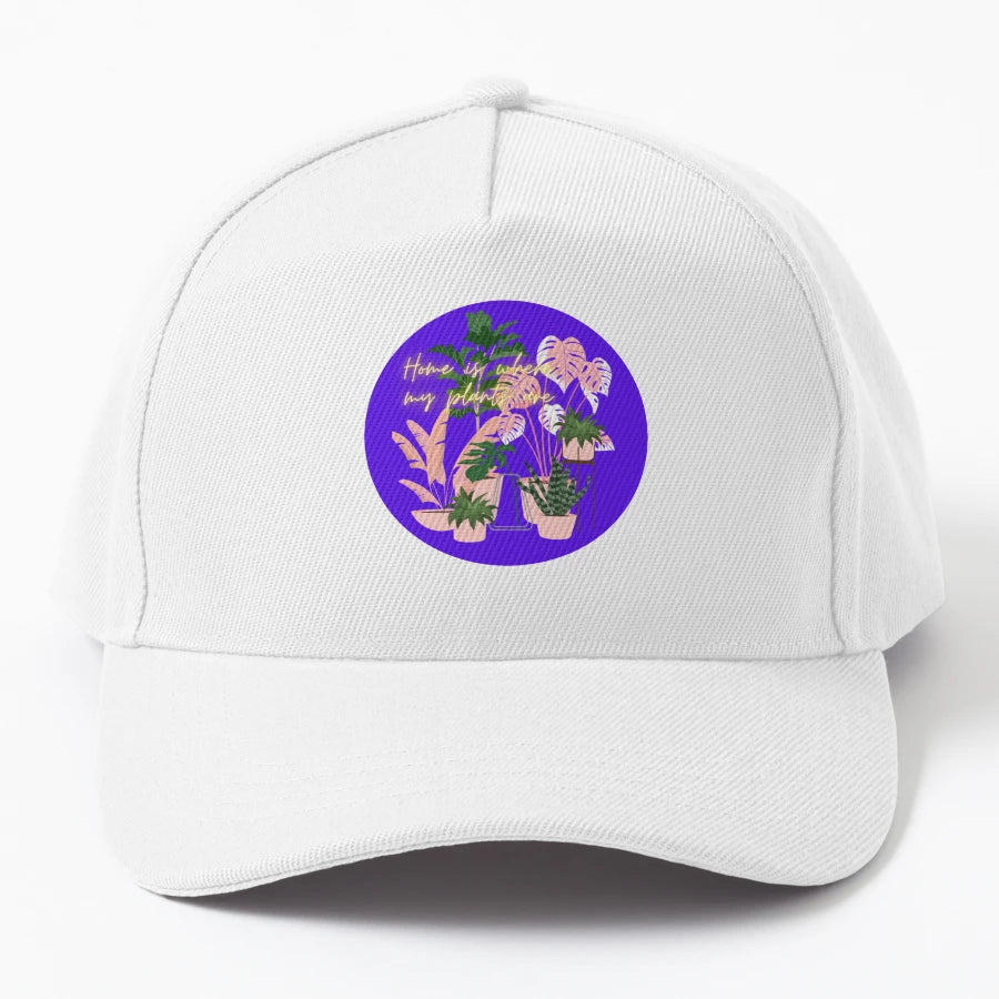 Home Is Where Plants Are OTTO Dad Hat - Exclusive Unique Art - Snapback, Trucker Hat, Dad Hat, Denim Baseball Cap