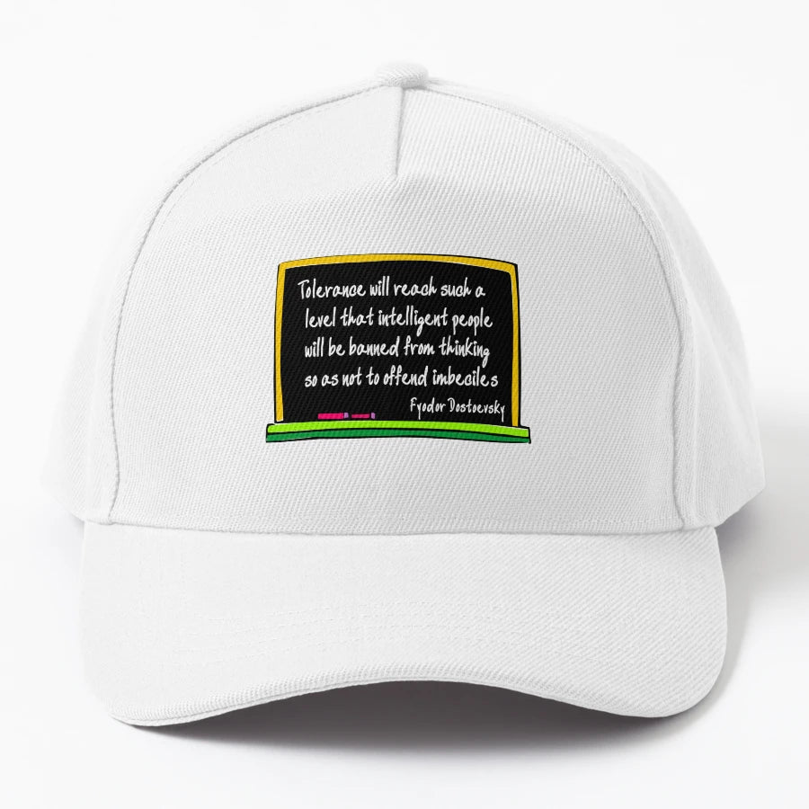 Teacher Quotes Dostoevsky C 1850 Tolerance Trucker Hat - Snapback, Trucker Hat, Dad Hat, Denim Baseball Cap
