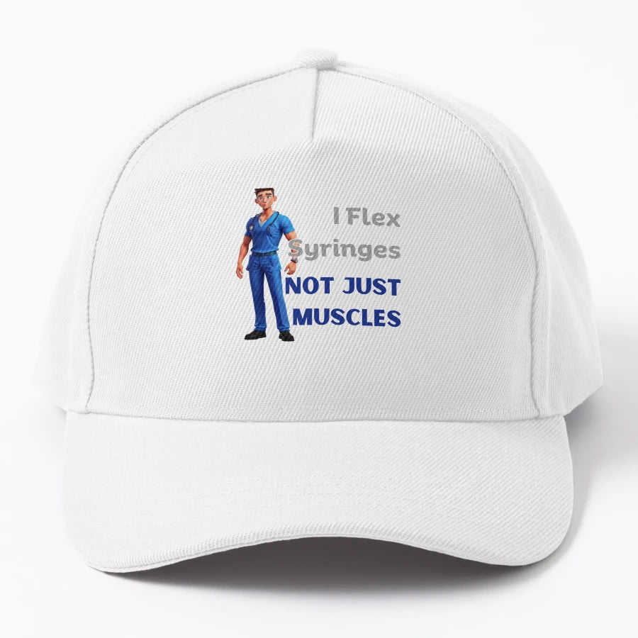 I Flex Syringes Not Just Muscles Var 2 OTTO Dad Hat - Premiu - Snapback, Trucker Hat, Dad Hat, Denim Baseball Cap