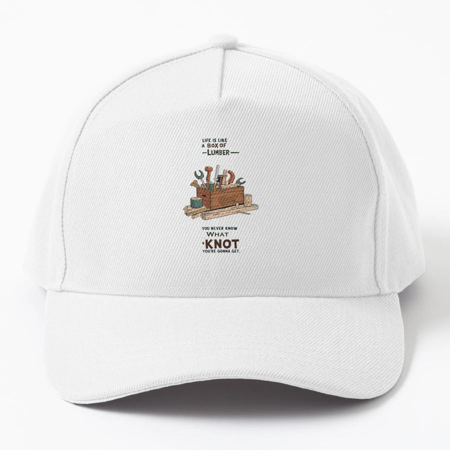 Life Is Like Box Lumber You Never Know What OTTO Dad Hat - Snapback, Trucker Hat, Dad Hat, Denim Baseball Cap