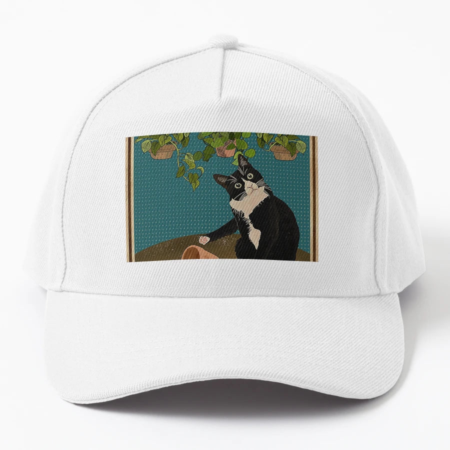 Tuxedo Cat Gardening Funny Quotes T Shirt New Era Snapback - Snapback, Trucker Hat, Dad Hat, Denim Baseball Cap