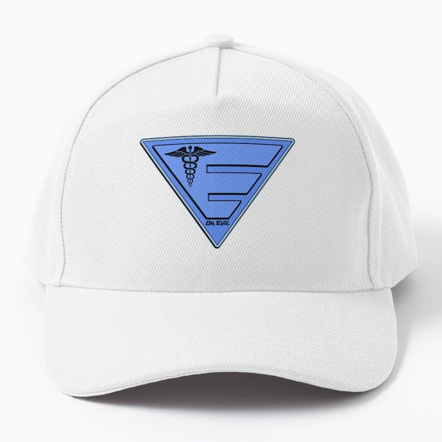 Dr Evil Logo OTTO Dad Hat - Structured Breathable Design - Snapback, Trucker Hat, Dad Hat, Denim Baseball Cap